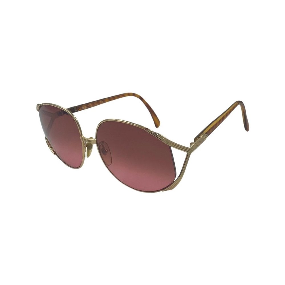 Butterfly 70s CHRISTIAN DIOR Style 2250 Sunglasses Eyewear Gold Metal Frames